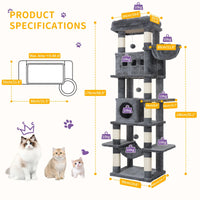 Cat Tower Level Scratching Large Perch, Washable Mat JohnyLeon